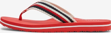 TOMMY HILFIGER - Chinelos de dedo em vermelho: frente