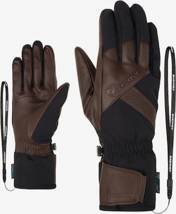 Gants de sport 'Getter' ZIENER en marron : devant
