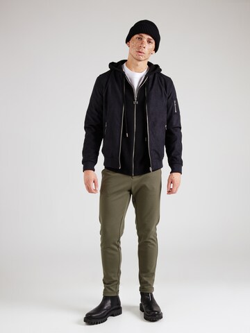 Lindbergh Slim fit Chino trousers 'Superflex' in Green