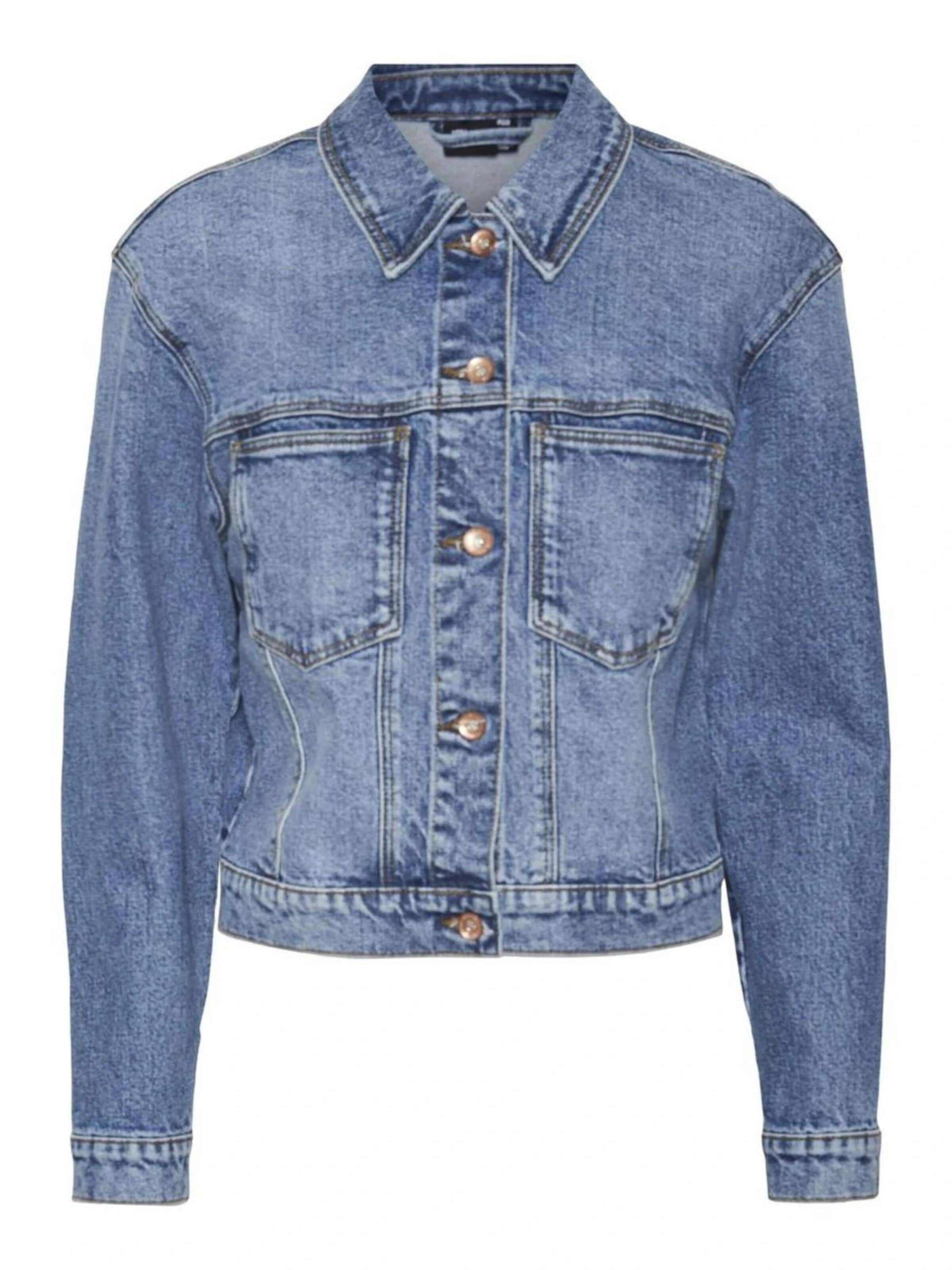 VERO MODA Zomerjas '10258263' in S in de kleur Blauw denim, Productweergave
