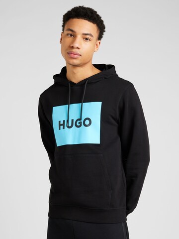 HUGO Sweatshirt 'Duratschi' in Zwart: voorkant