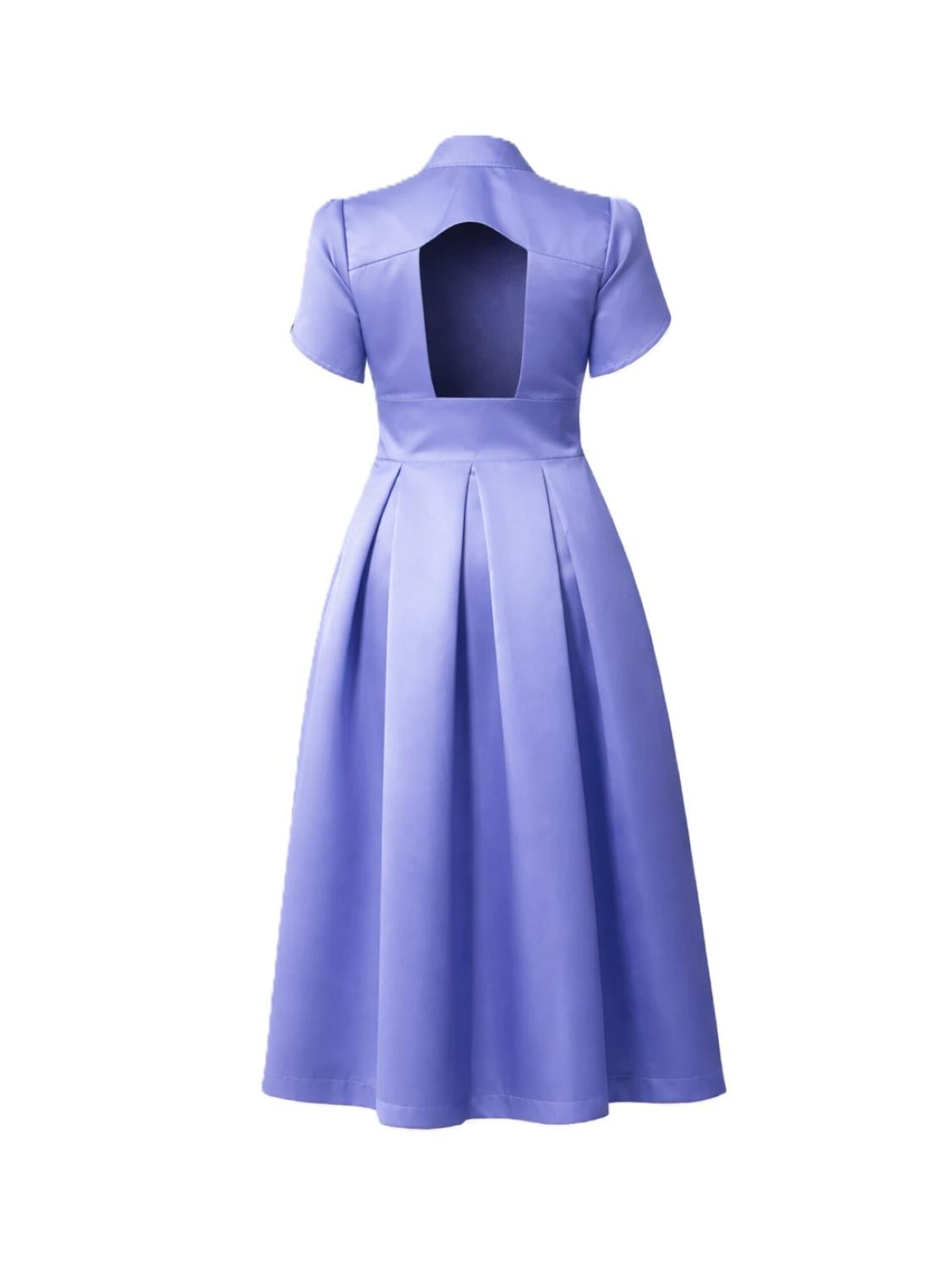 BIBI SAKALIEVA Dress 'Open back satin midi elegant dress' in Purple