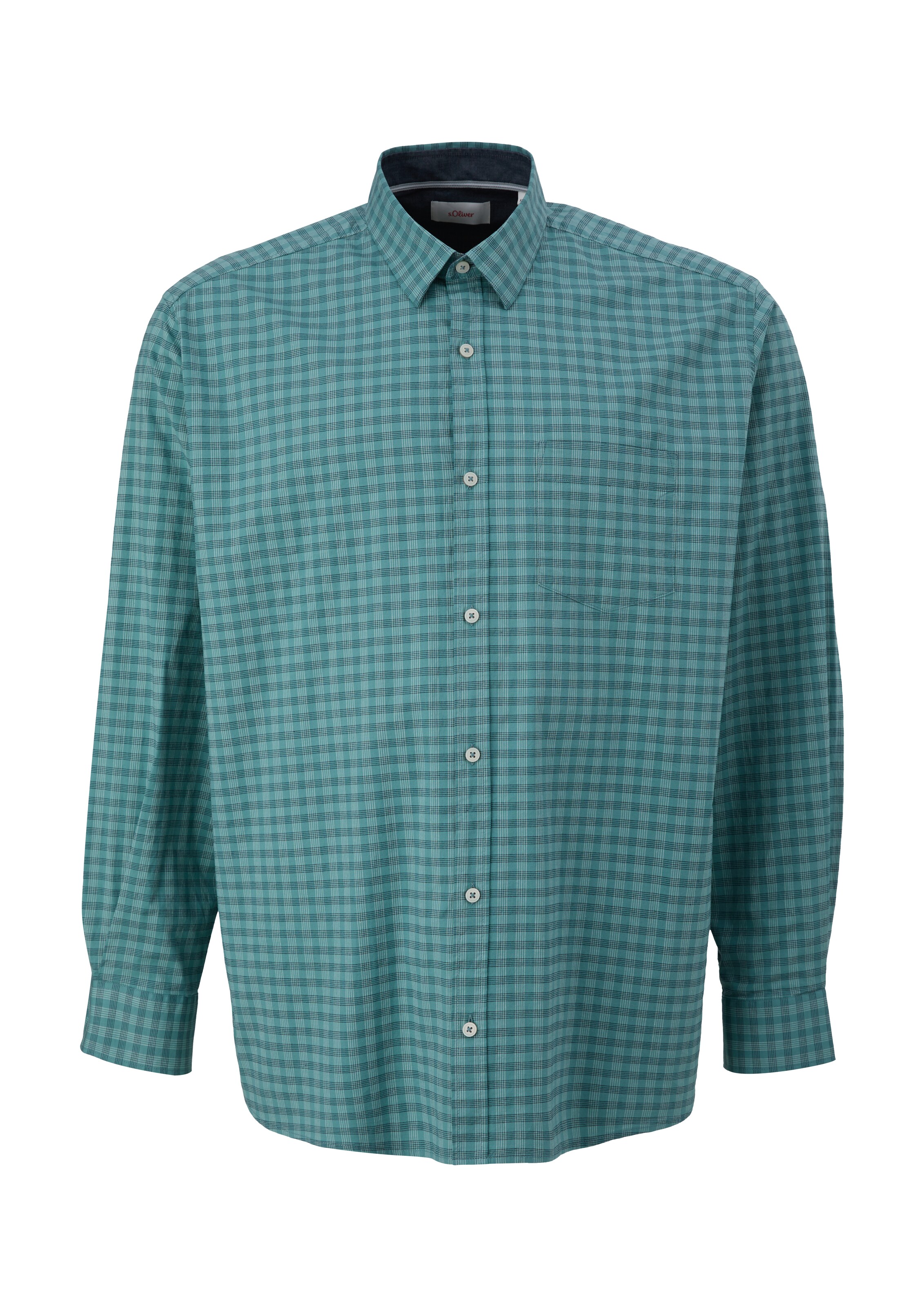 s.Oliver Men Big Sizes Regular Fit Hemd in Blau: Vorderseite