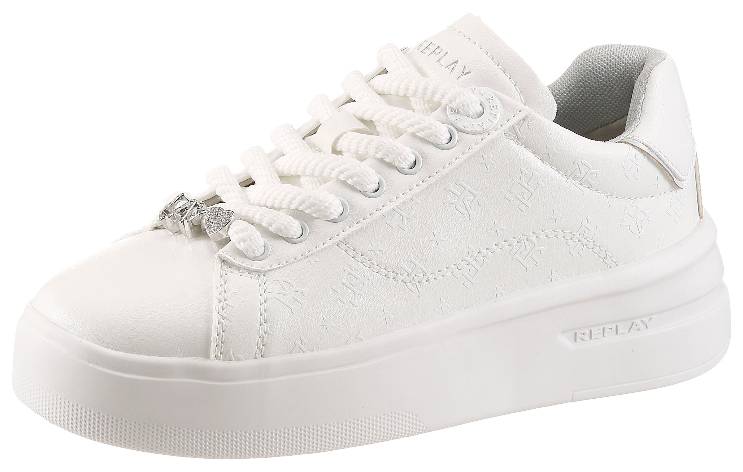 REPLAY Sneakers in White: front