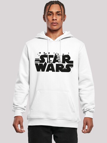 F4NT4STIC Sweatshirt 'Star Wars Minimalis' in Wit: voorkant