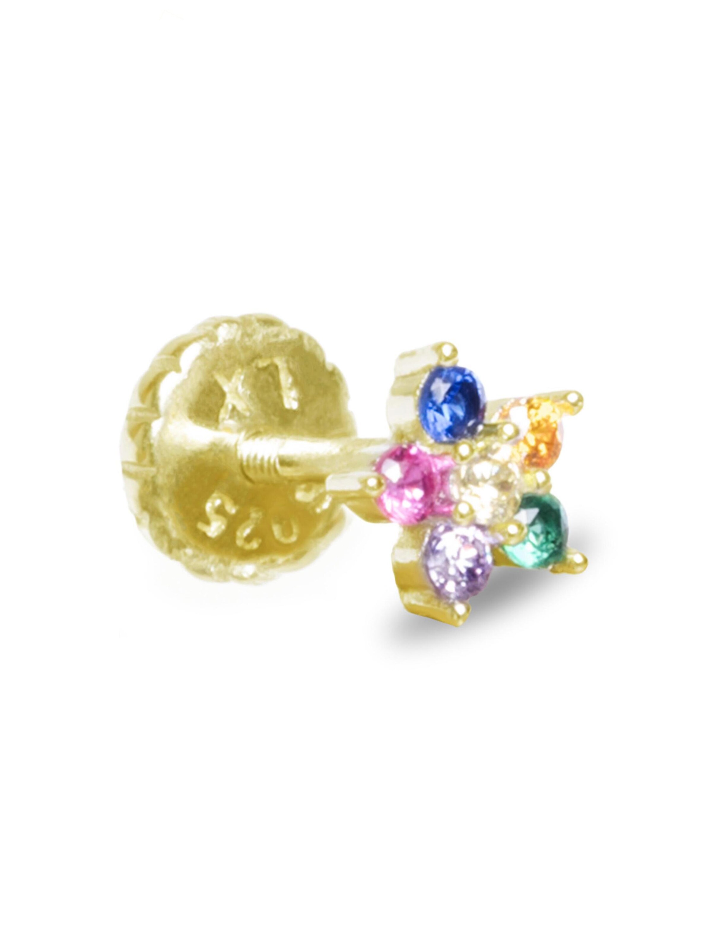 Luxenter Piercingsmykke 'Dekthy' i blandingsfarvet: forside