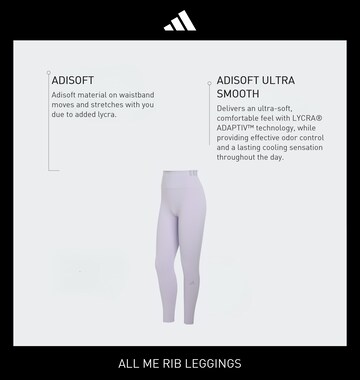 ADIDAS PERFORMANCE Skinny Fit Спортен панталон 'All Me' в лилав