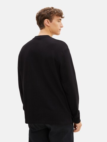 TOM TAILOR DENIM Тениска в черно