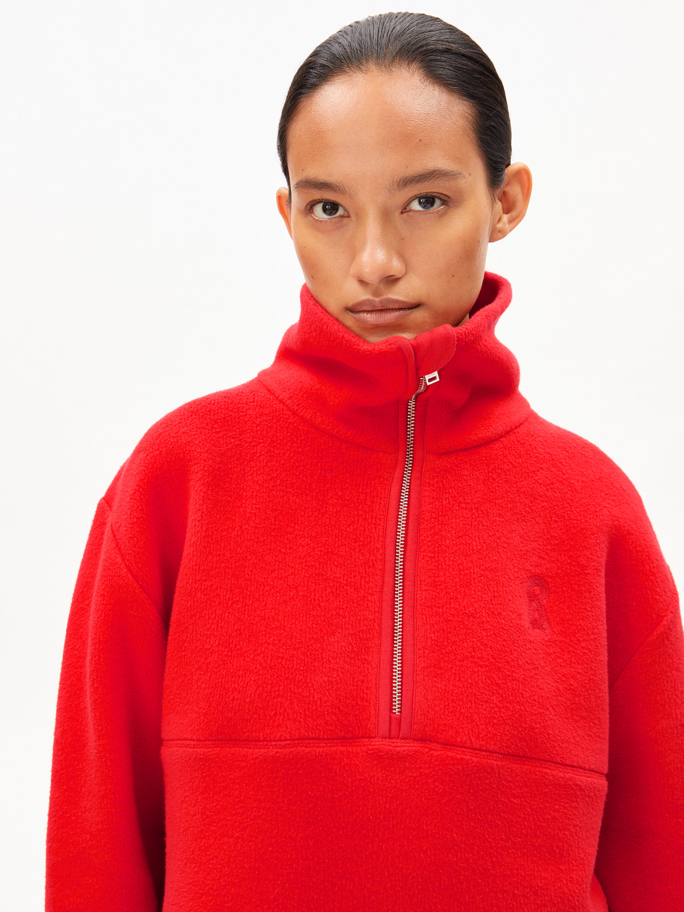 ARMEDANGELS Pullover HAARLEENAA COTTON FLEECE in Rot: Vorderseite