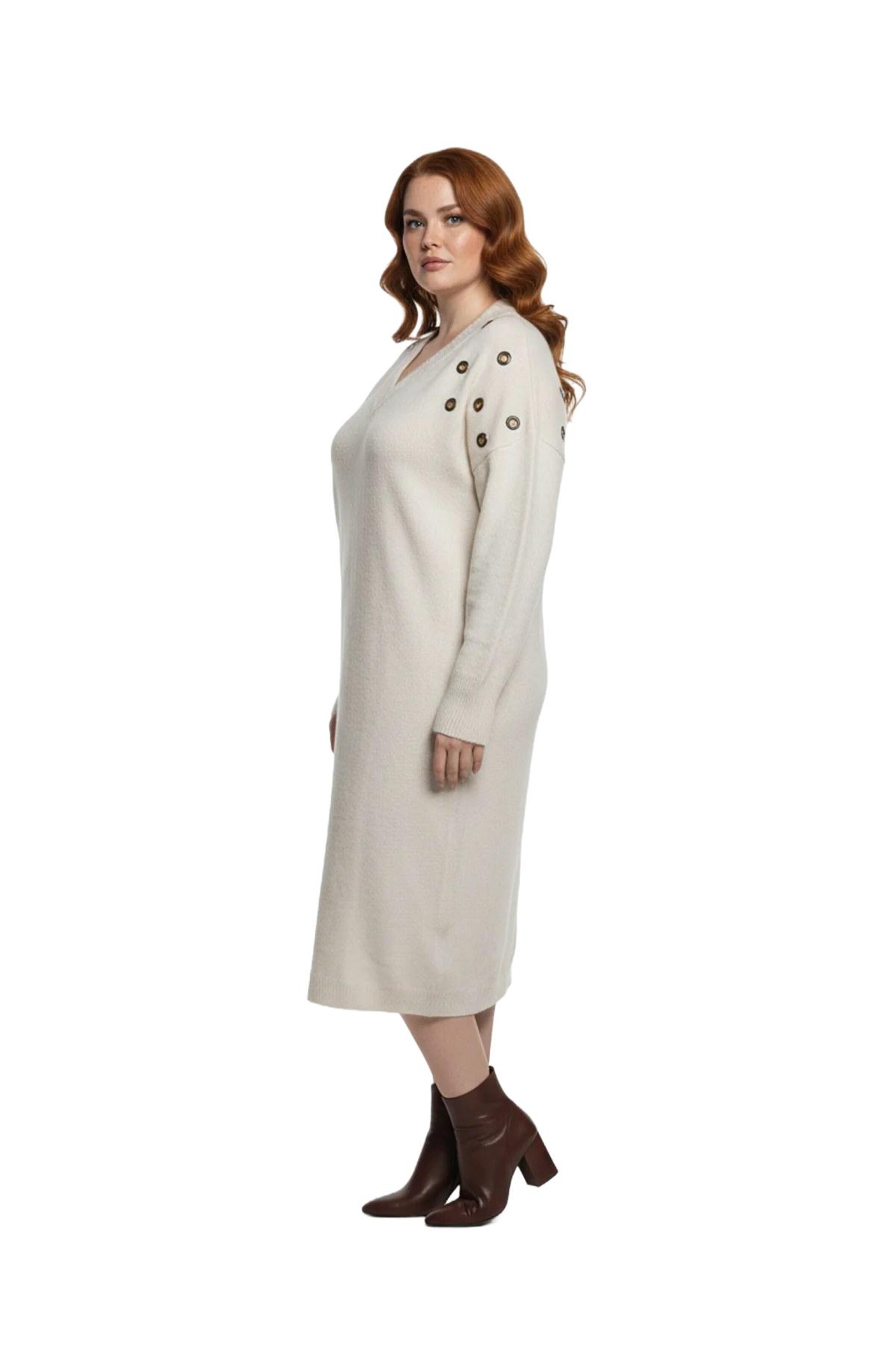 Shape Of You Kleid in Beige