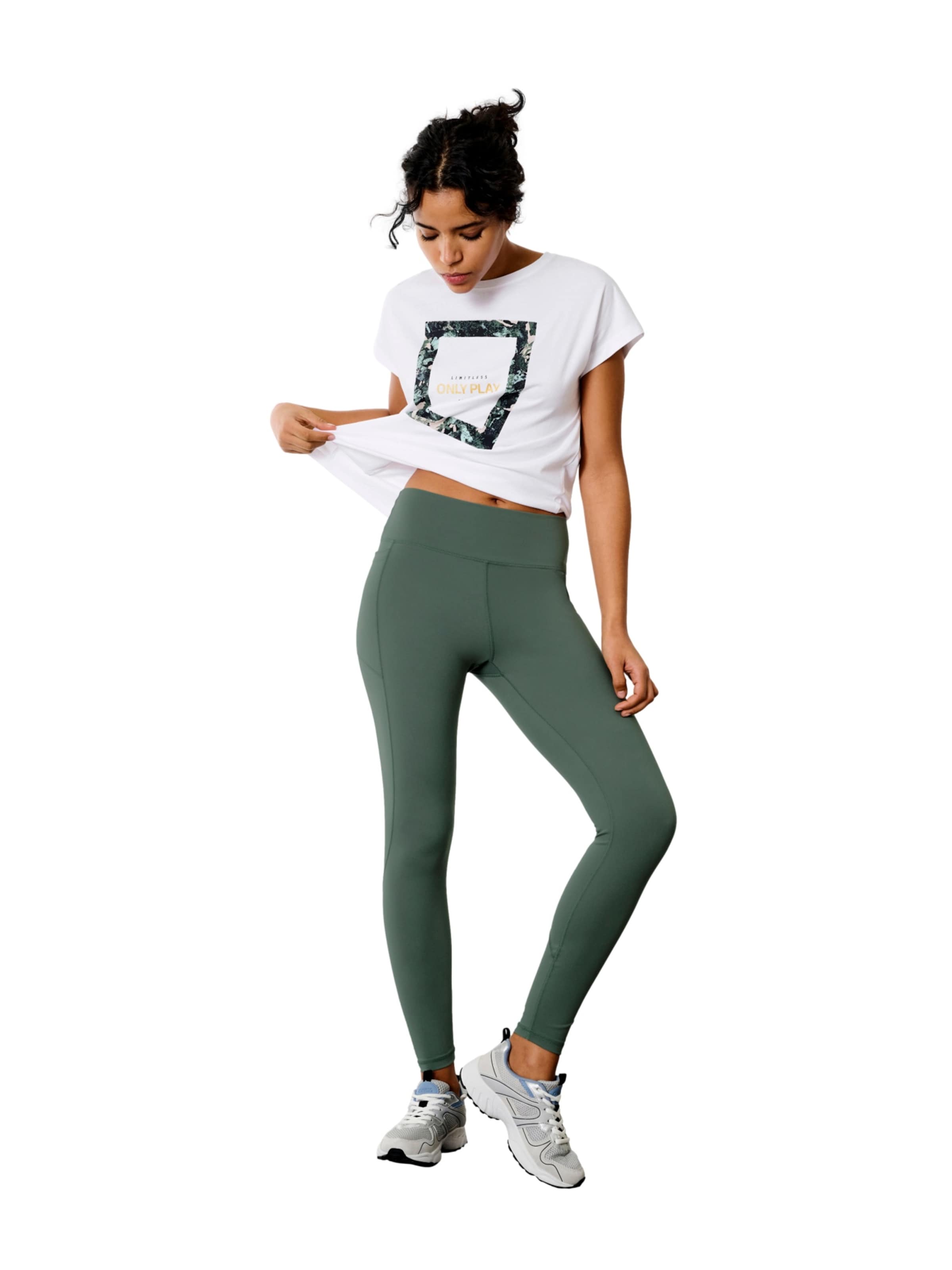 ONLY PLAY Slimfit Leggings 'Jam-2-Save' in Groen