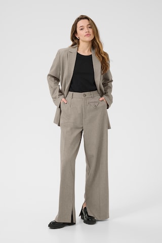 Regular Pantalon à plis 'Tilla' Kaffe en beige