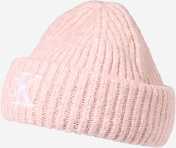 Bonnet Calvin Klein Jeans en rose : devant