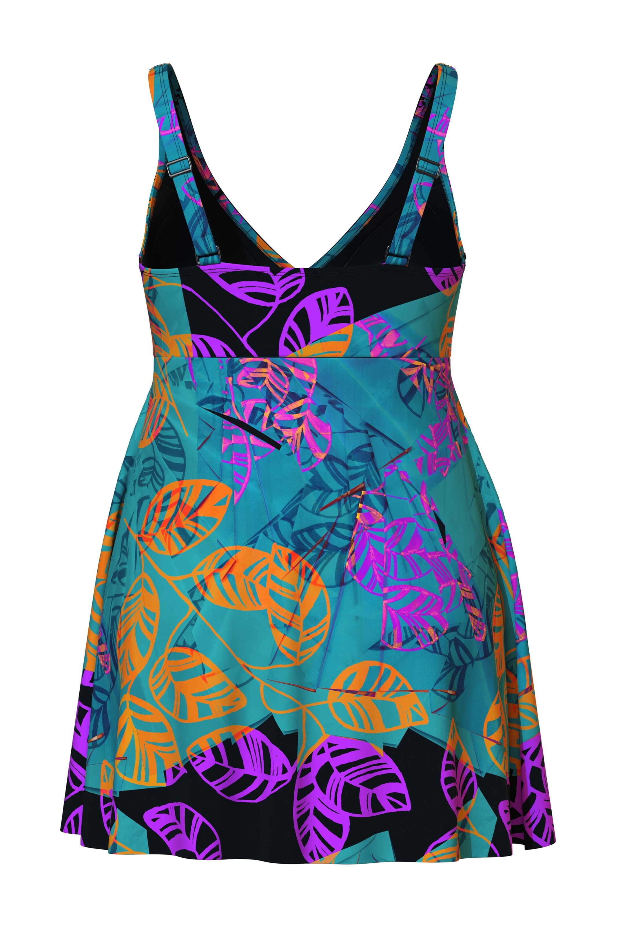 Ulla Popken Triangel Badeanzugkleid in Blau