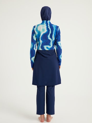 MARINA High neck Baddräktsklänning 'Modest Marina M2530-2' i blå