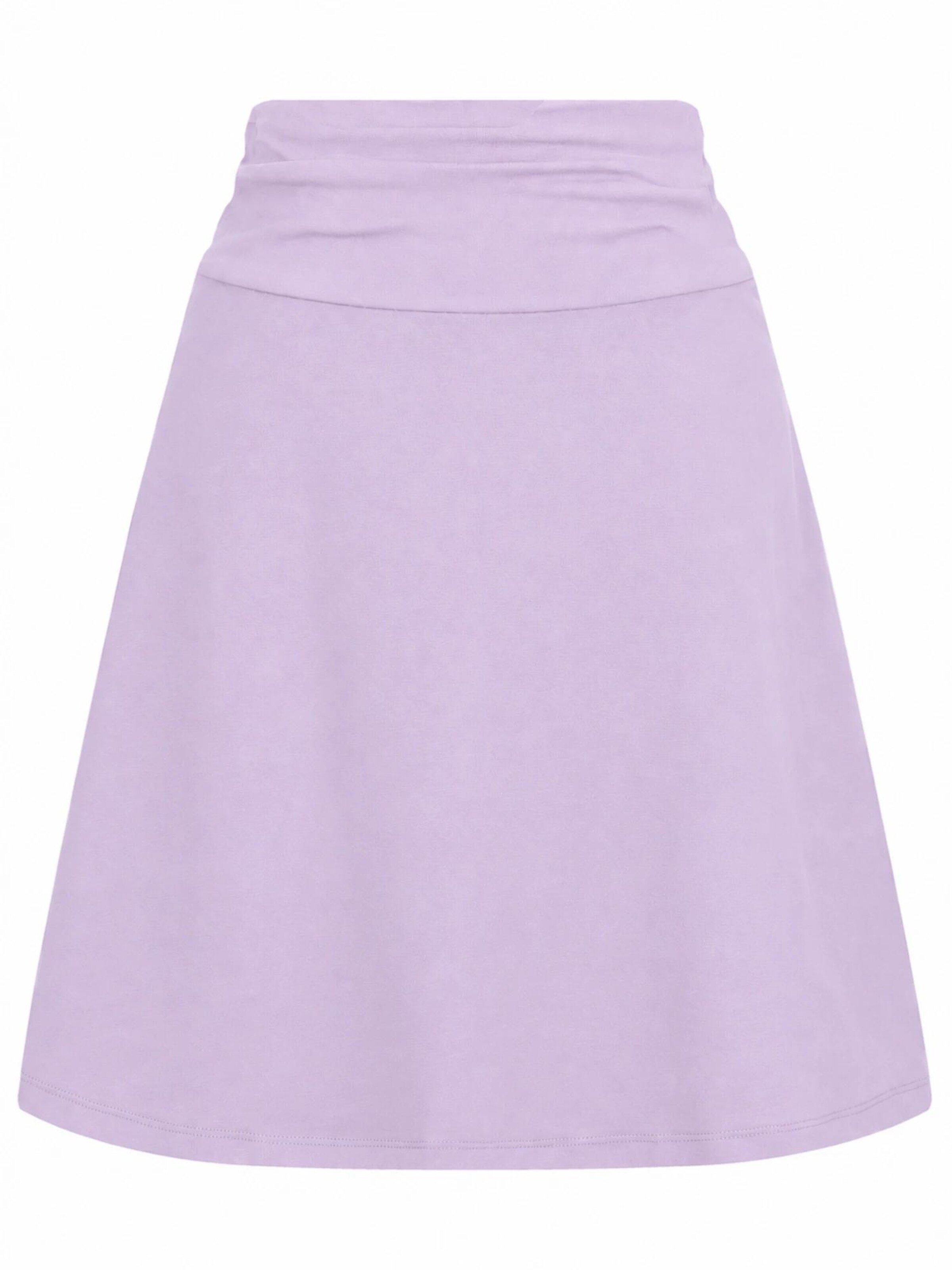 Leela COTTON Skirt 'Damen Bio-Baumwoll Rock A-Linie' in Purple: front