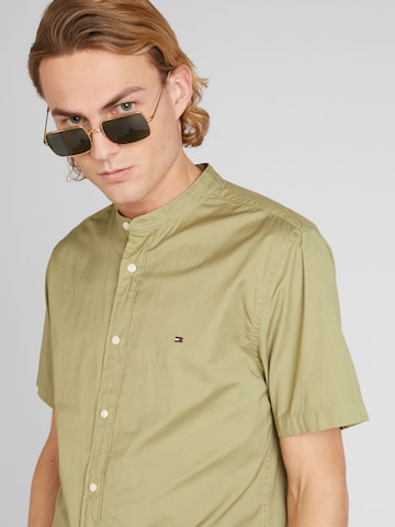 TOMMY HILFIGER Regular fit Button Up Shirt 'Flex Mao' in Green