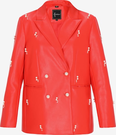 Švarkas iš faina, spalva – ryškiai raudona / perlų balta, Prekių apžvalga