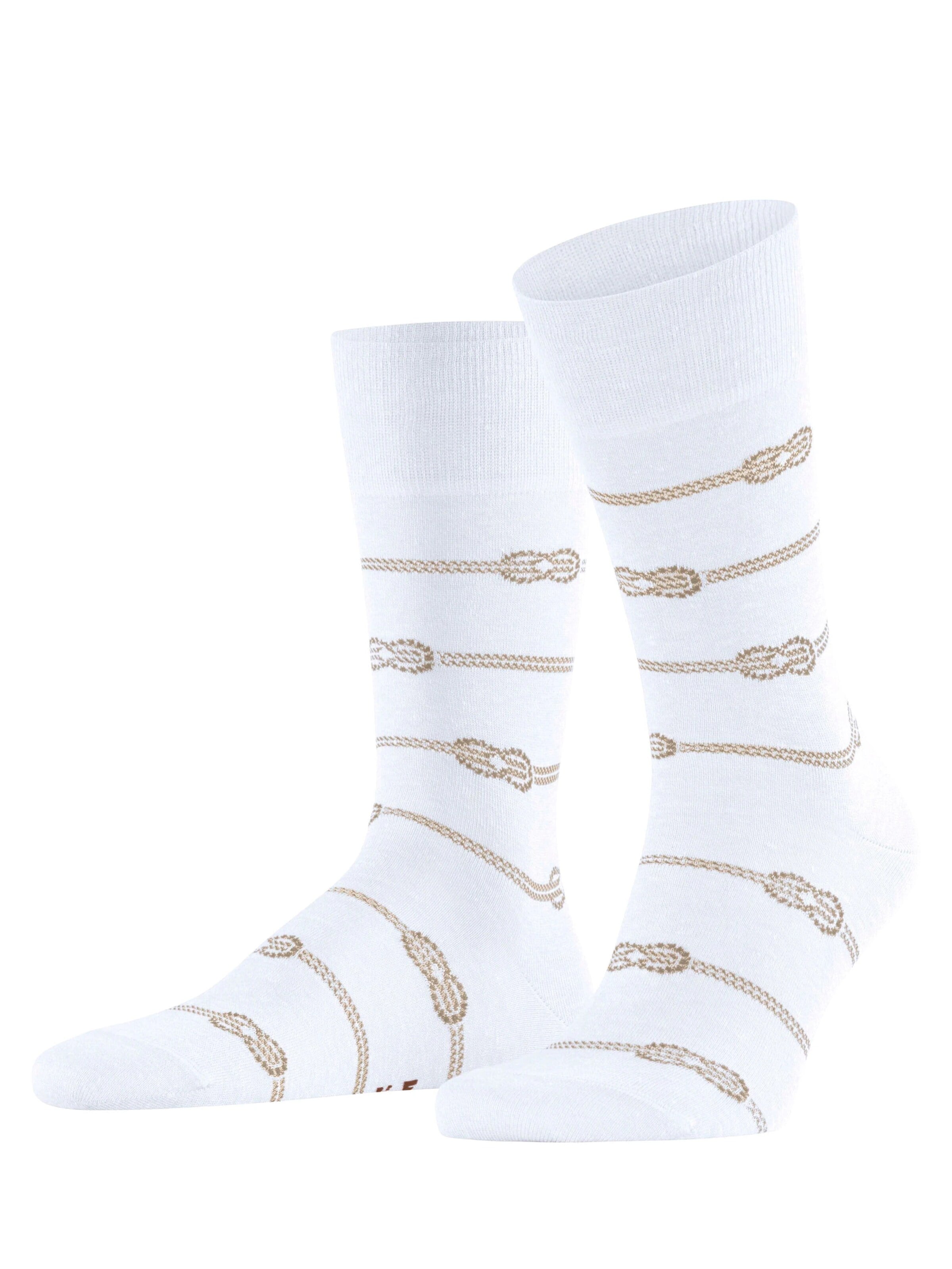 FALKE Socks 'Sailing Rope' in White: front
