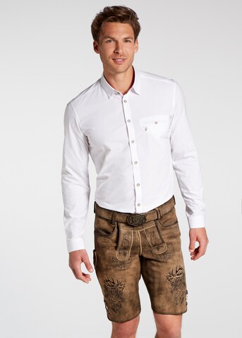 SPIETH & WENSKY Regular Traditional pants 'Nercel' in Brown: front