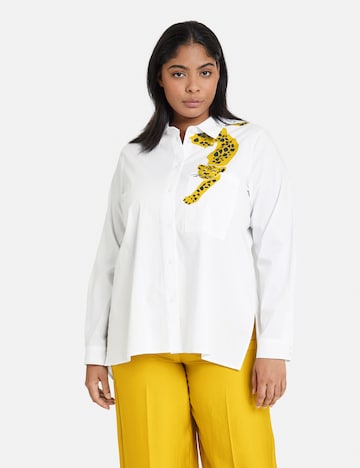 SAMOON - Blusa en blanco: frente