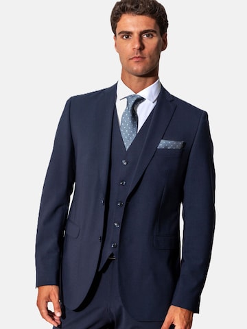 Real Guys Set Krawatte mit Einstecktuch in Blau: Vorderseite