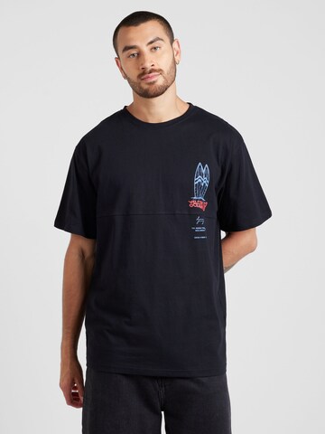 T-Shirt 'Oceanville' Denim Project en noir : devant