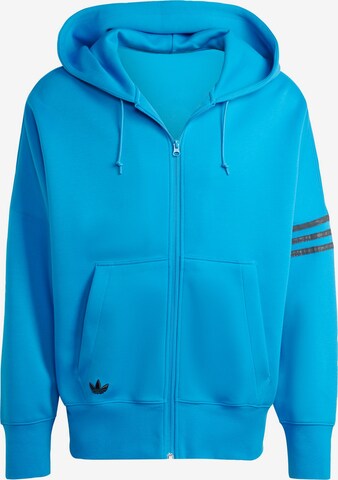 ADIDAS ORIGINALS Zip-Up Hoodie 'Street Neuclassics' in Blue: front