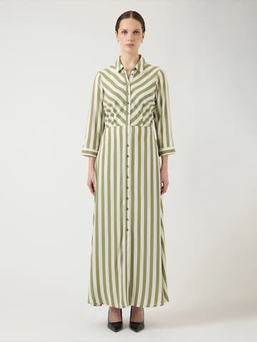 YAS Shirt Dress 'YASSAVANNA' in Green: front