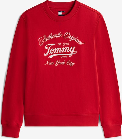 Megztinis be užsegimo 'ESSENTIAL' iš Tommy Jeans, spalva – raudona / balta, Prekių apžvalga