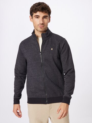 BLEND Zip-Up Hoodie in Black: front