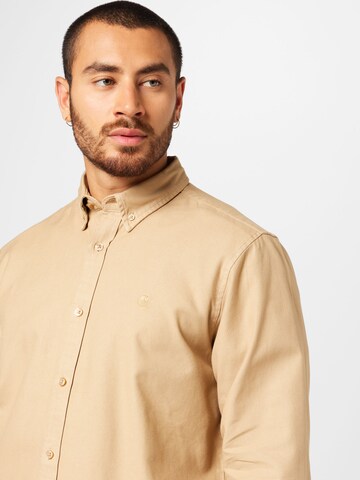 Carhartt WIP Regular Fit Hemd 'Bolton' in Beige