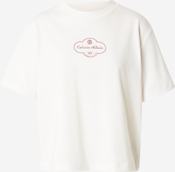 Tricou de la Calvin Klein Jeans pe alb: față