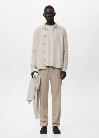 MANGO MAN Strickjacke 'Dina' in Grau