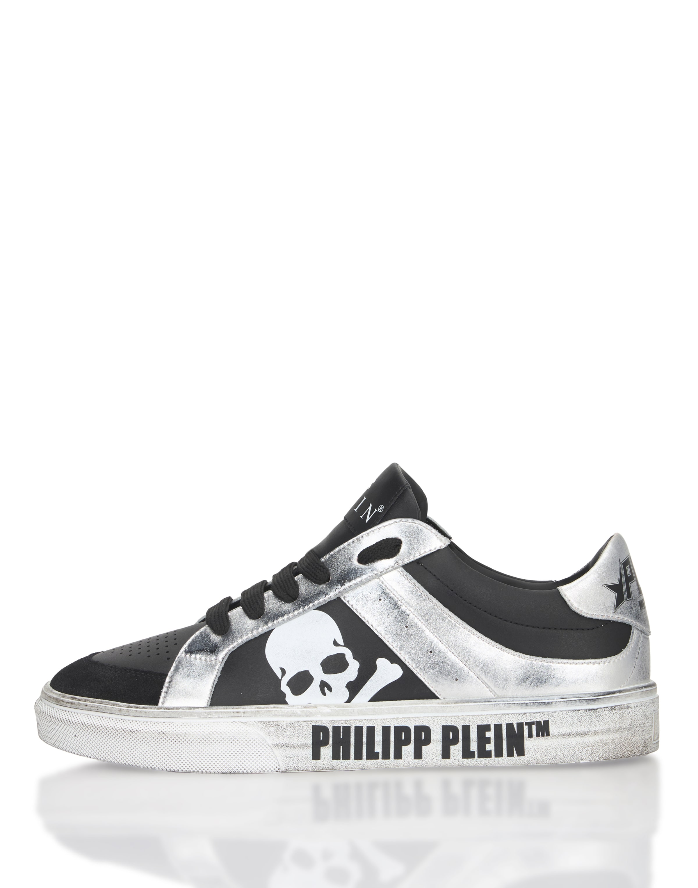 Sneaker bassa 'Retrokickz' di Philipp Plein in nero: frontale