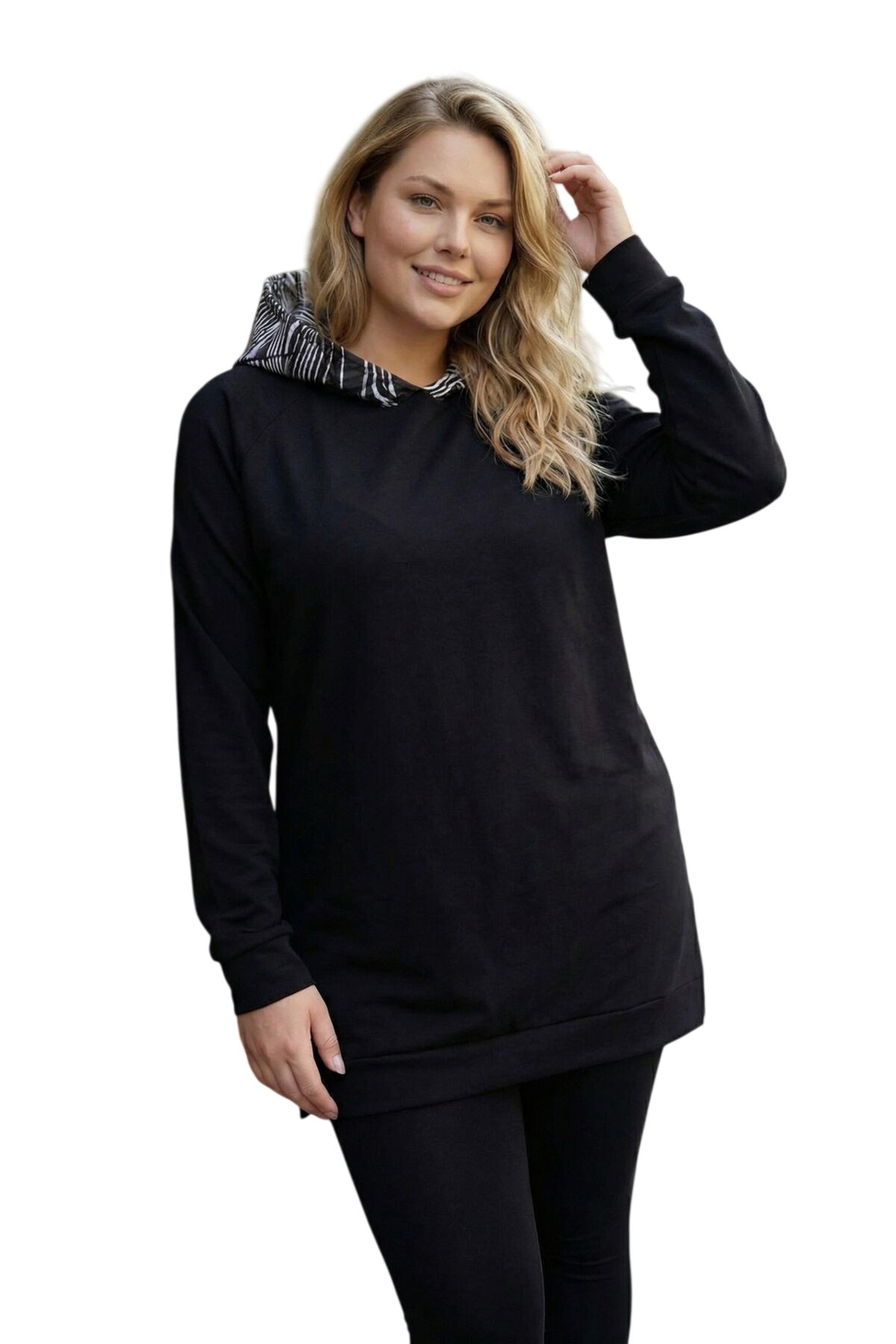 Stil Diva Sweatshirt in Black: front