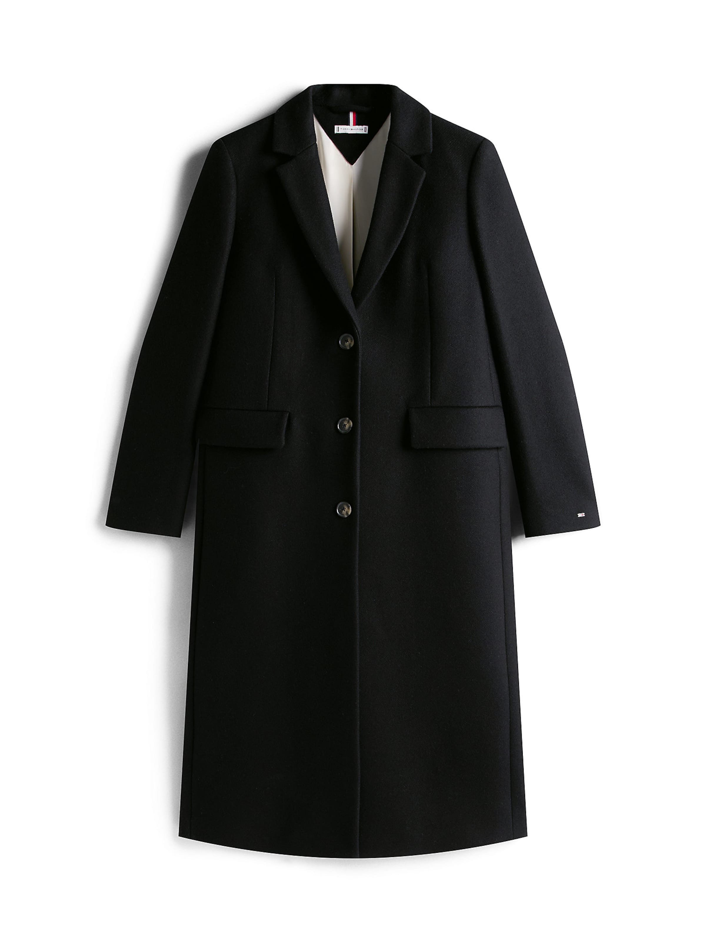 TOMMY HILFIGER Between-seasons coat in Black: front
