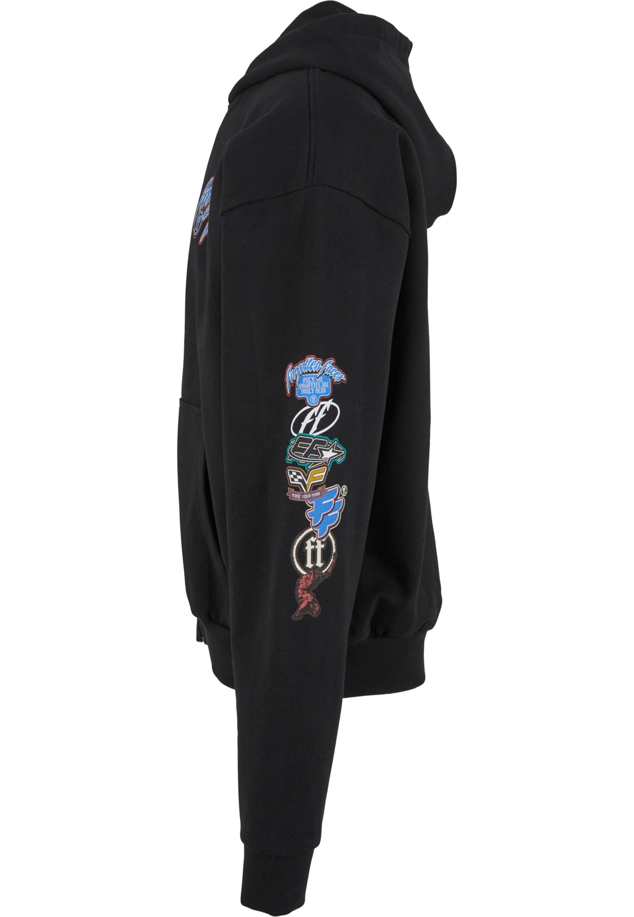 Forgotten Faces Tepláková bunda 'Courage Defines' - Čierna