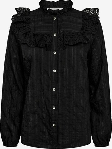 Chemisier 'Tune' co'couture en noir : devant