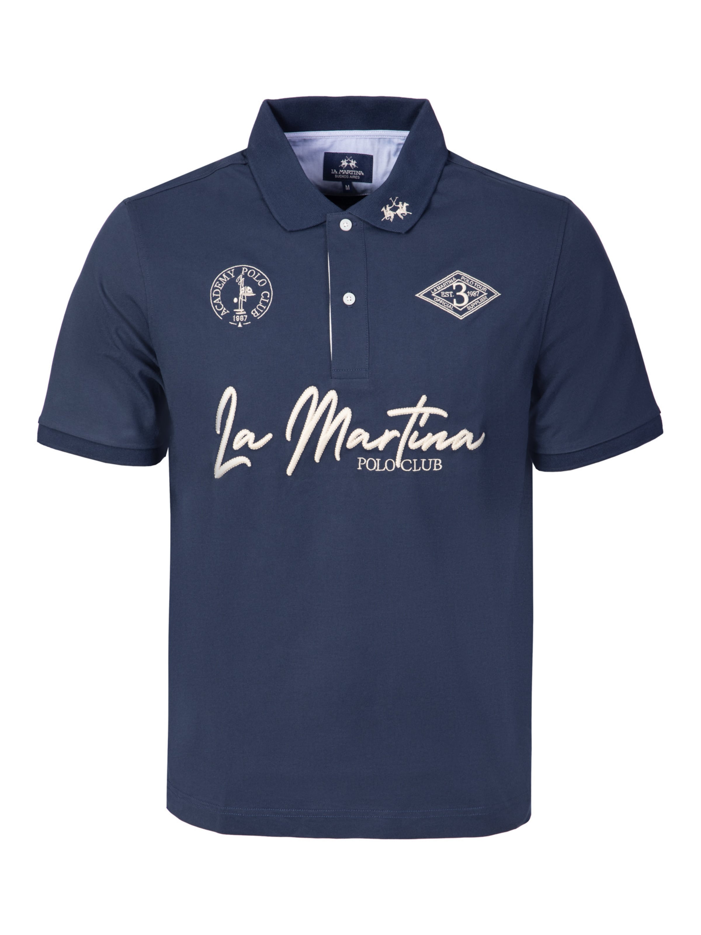 La Martina Shirt 'MCP301' in Blue: front