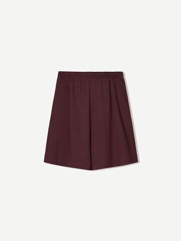 BershkaWide Leg/ Široke nogavice Hlače - crvena boja