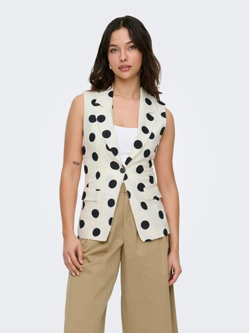 ONLY Gebreid vest in Wit: voorkant