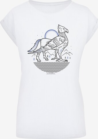 F4NT4STIC Shirt 'Harry Potter Buckbeak' in Wit: voorkant