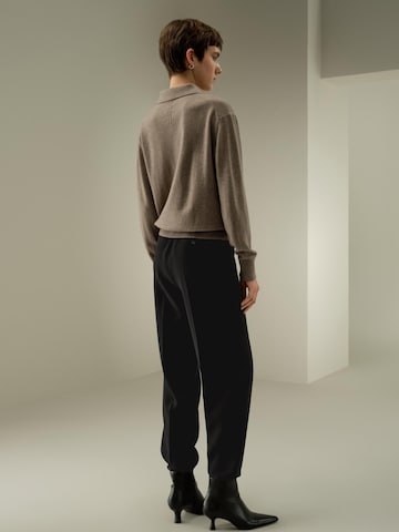 Lilysilk - Jersey 'Baby-Kaschmir Poloshirt' en marrón
