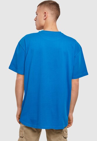 Merchcode T-Shirt 'Halloween - Spider Web' in Blau