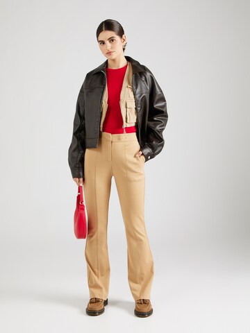 ICHI Flared Trousers in Brown