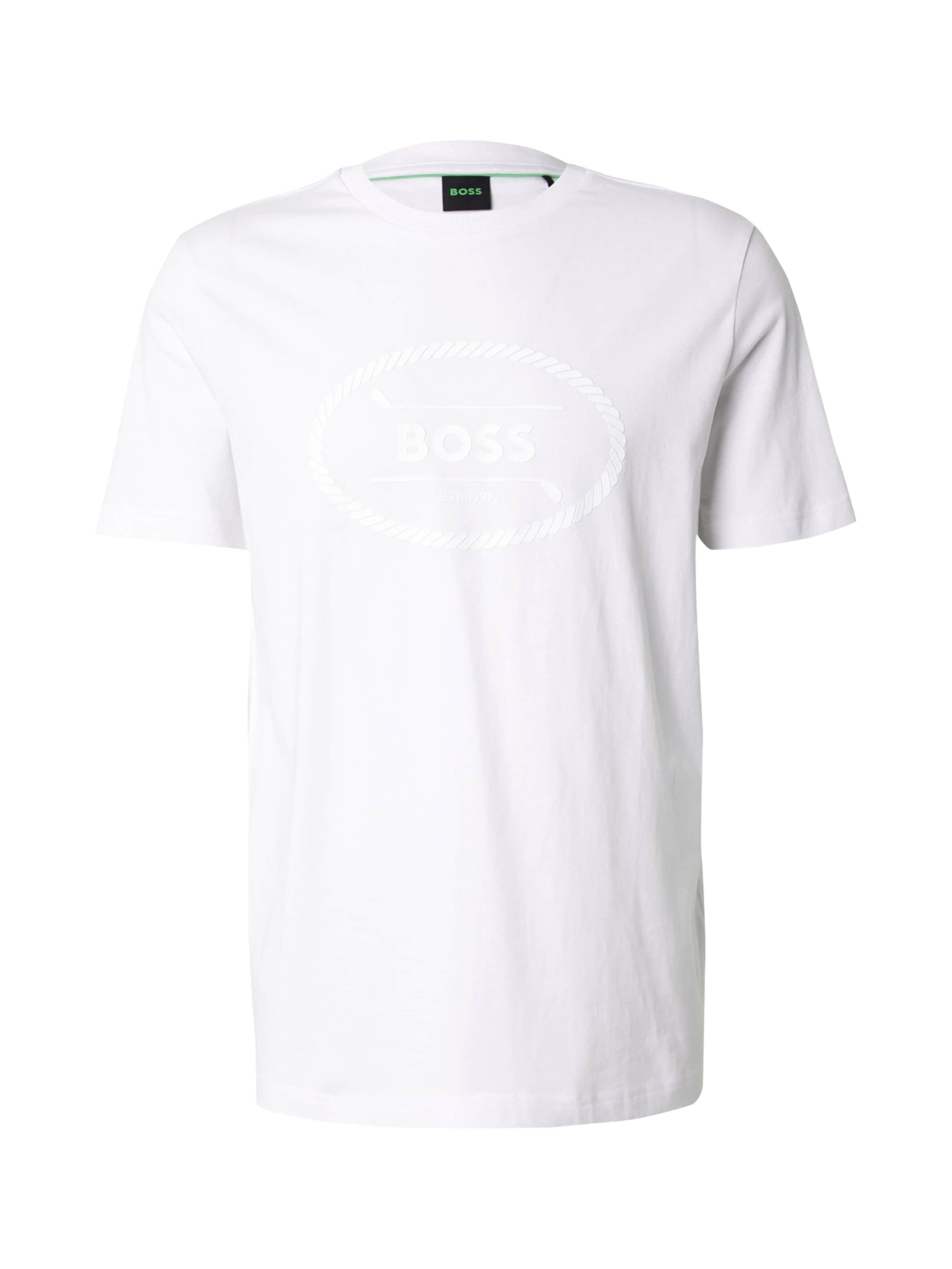 T-Shirt 'Heritage' BOSS en blanc : devant