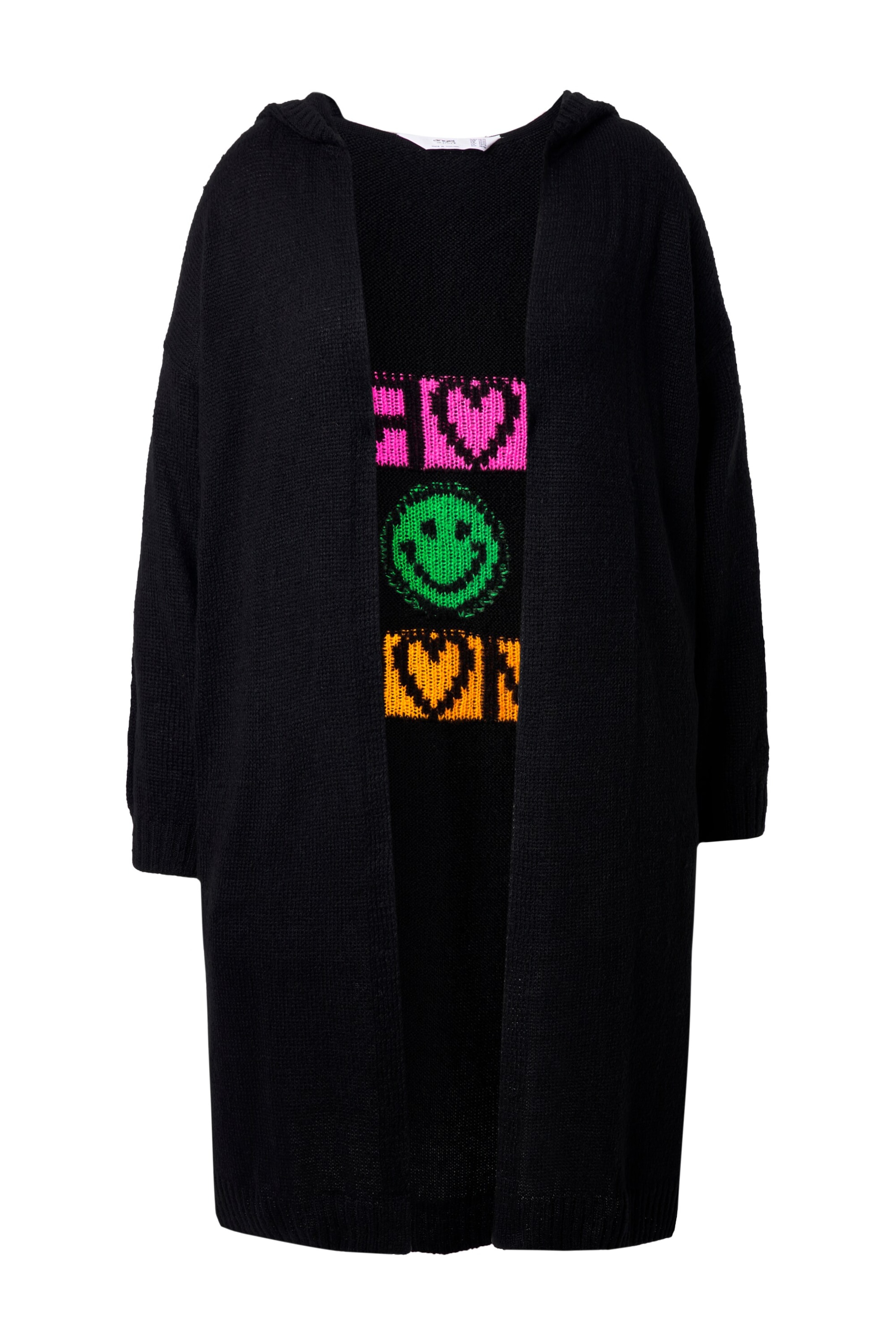 Angel of Style Knit cardigan in Black: front