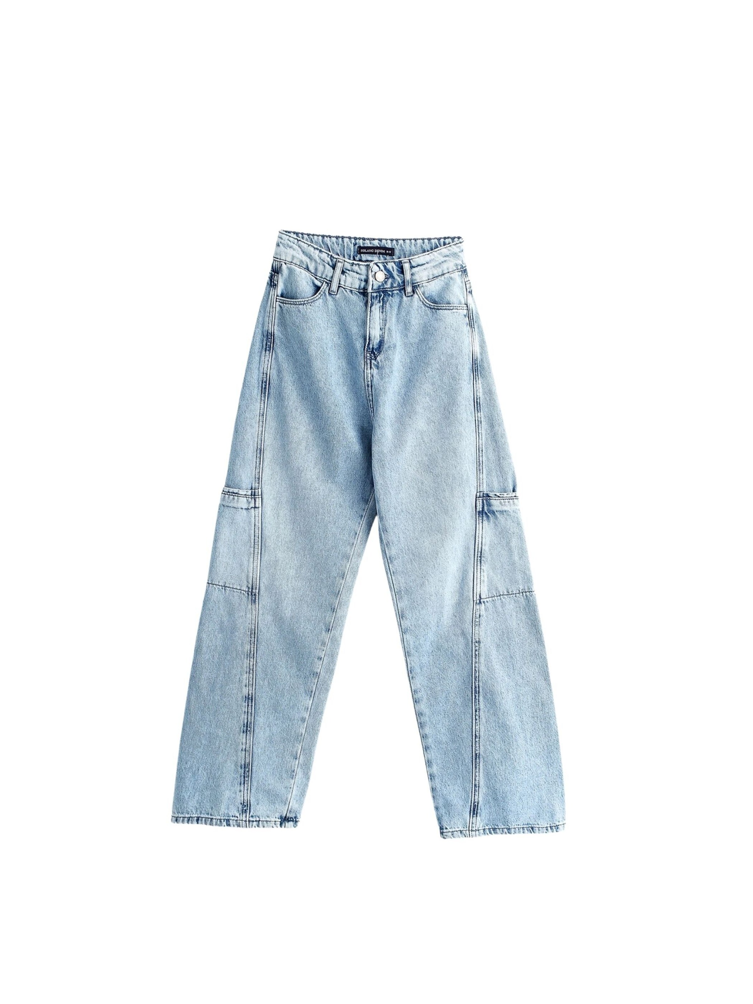 Solang Wide Leg Hose Wide-Leg Jeans in Blau: Vorderseite