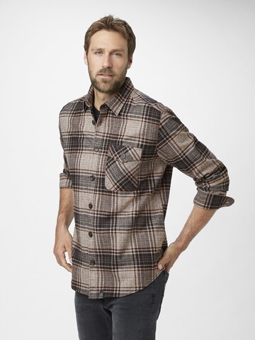 PADDOCKS Regular fit Button Up Shirt in Beige: front